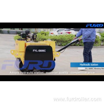 550kg Weight Hydraulic Drive Double Drum Walk-behind Vibratory Roller